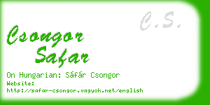 csongor safar business card