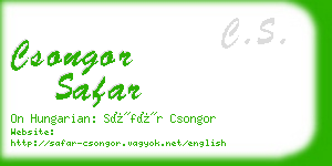 csongor safar business card